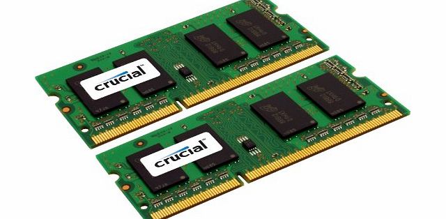 Crucial Sodimm Laptop Memory Upgrade (8GB Kit - 4GBx2,204-pin,DDR3 PC3-10600,Cl=9,1.5v)