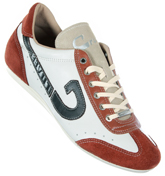 Cruyff Classics Cruyff Vanenburg White and Cognac Trainers