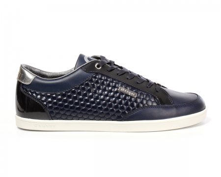 Pelota Navy Quilted Nylon Trainers