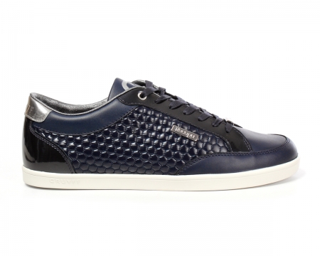 Cruyff Pelota Navy Quilted Nylon Trainers
