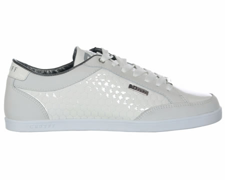 Cruyff Pelota White Quilted Leather Trainers