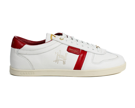 Pep White/Red Leather Trainers