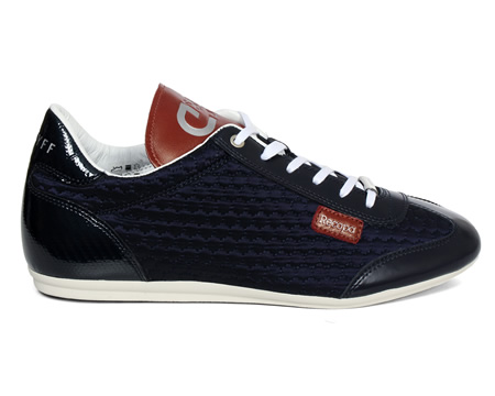 Cruyff Recopa Classic Navy/Red Quilted Trainers