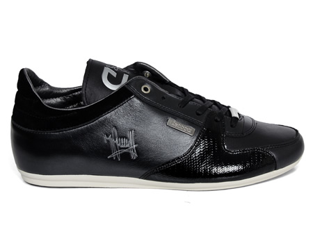 Unidad Black Leather Trainers