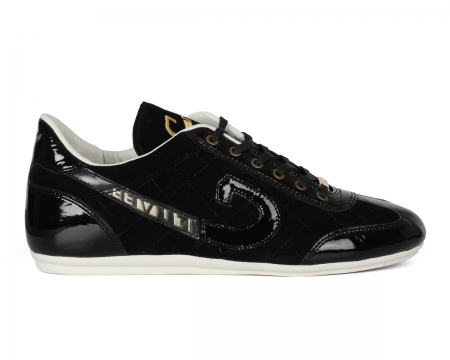 Cruyff Vanenburg Black Quilted Suede Trainers
