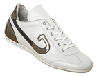 Cruyff Vanenburg White/Gold Leather Trainers