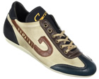 Cruyff Vanenburg White/Navy Leather Trainers