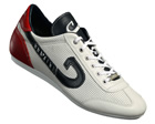 Cruyff Vanenburg White/Navy/Red Leather Trainers