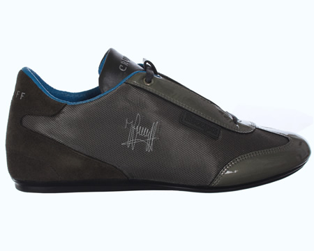 Cruyff Velasco Platinum/Charcoal Mesh Trainers