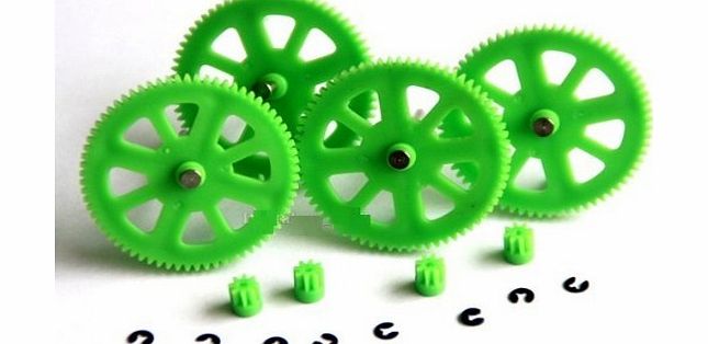 CRW Generic Parrot AR Drone 2.0 OEM Motor Pinion Gear Gears amp; Shaft Clips Set Parts Green