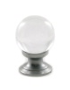crystal Ball Cupboard Knob 25mm Satin Chrome