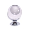 crystal Ball Cupboard Knob 30mm Chrome