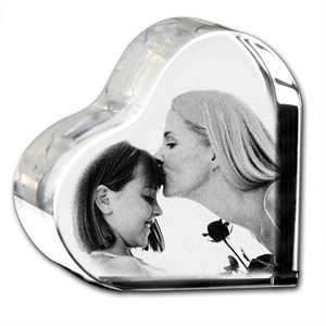 Crystal Heart Personalised Paperweight