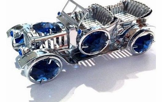 CRYSTAL-LIST CRYSTOCRAFT VINTAGE CAR ORNAMENT WITH SWAROVSKI CRYSTALS