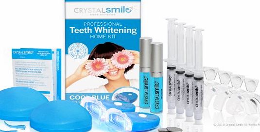 Crystal Smile Advanced Super Deluxe Teeth Whitening Home Kit. EU amp; UK Approved. Professional High Grade Peroxide Free Gel - All Products made in the U.S.A. Safer than the best Teeth/Tooth Bleachin