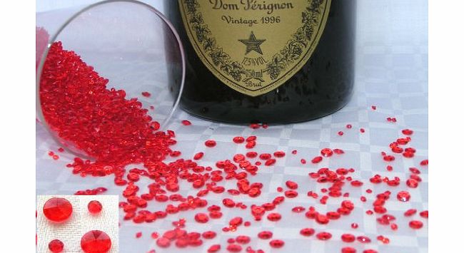 Crystals 4000 Ruby Red (6) Crystal Diamond Scatter Table Decorations, Celebrations, Wedding, Confetti, Party, Gems, Gem Stones, Special Occasion, (6)