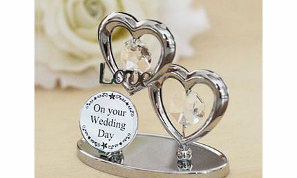 CRYSTOCRAFT Love Heart On Your Weddings Day Plaque