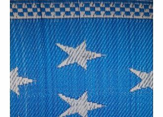 Plastic mat stars - blue and white M