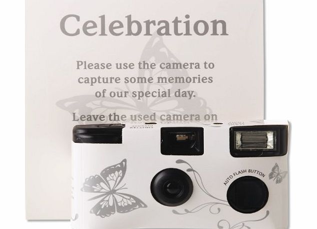 CSC Imports Ltd CSC Imports Elegant Butterfly Silver Single Use Disposable Camera