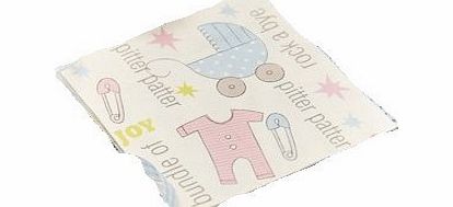 csc imports Paper Napkins - Tiny Feet design for Christening or Baby Shower (20 pack)