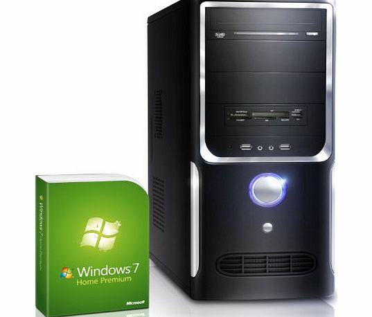 Silent multimedia PC! CSL Sprint H5921u (Quad) incl. Windows 7 - computer-system with AMD FX-Series FX-4300 4x 3800 MHz, 1000GB HDD, 8GB DDR3 RAM, MSI Mainboard, Radeon HD 5450 2048MB - A quad core me