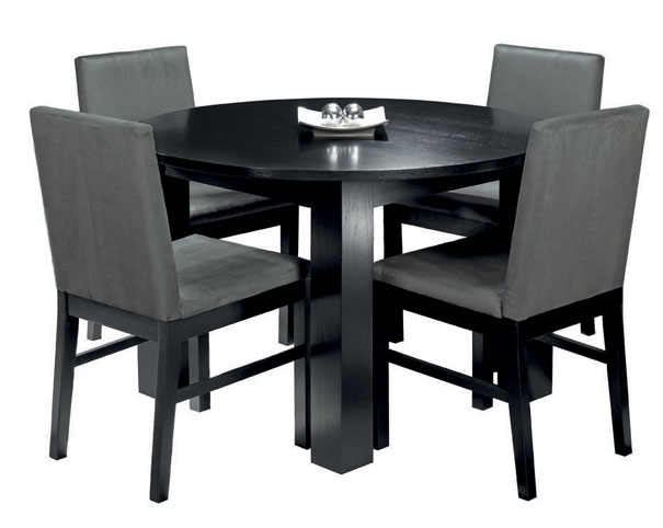 cuba Black Circular Dining Table - Table Only