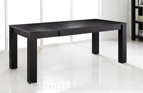 cuba Black End Extension Dining Table