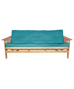 Cuba Futon Sofa Bed with Mattress - Teal