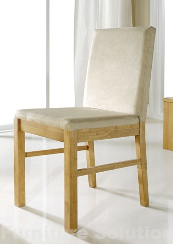 cuba Oak Upholstered Dining Chairs - Pair