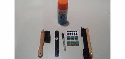 Cueball16 POOL TABLE CLOTH RE MARK KIT, 2 BRUSHES, CLOTH CLEANER   6 CHALK**