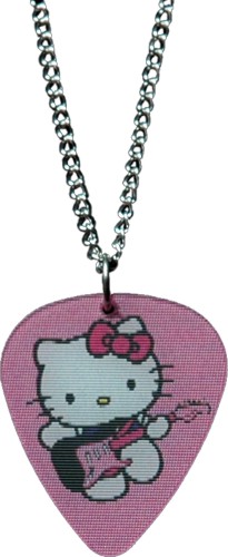 Pink Holographic Hello Kitty Plectrum Necklace from Culture Vulture