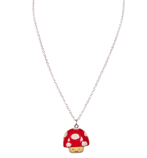 Culture Vulture Retro Gamer Red Mushroom Necklace from Culture