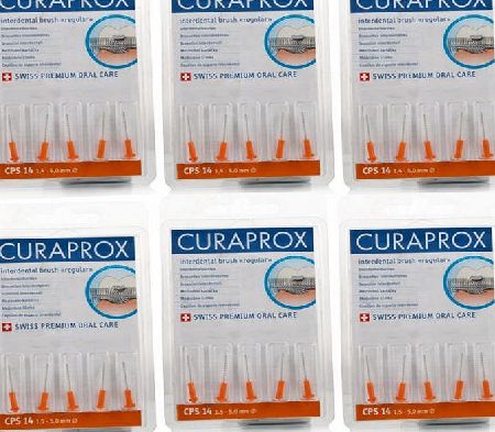 Curaprox Regular Orange Tapered CPS14 6 Pack
