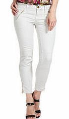 CURRENT/ELLIOTT Moto stiletto stone grey jeans