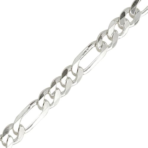 20 Inch 3   1 Metric Figaro Chain In Silver