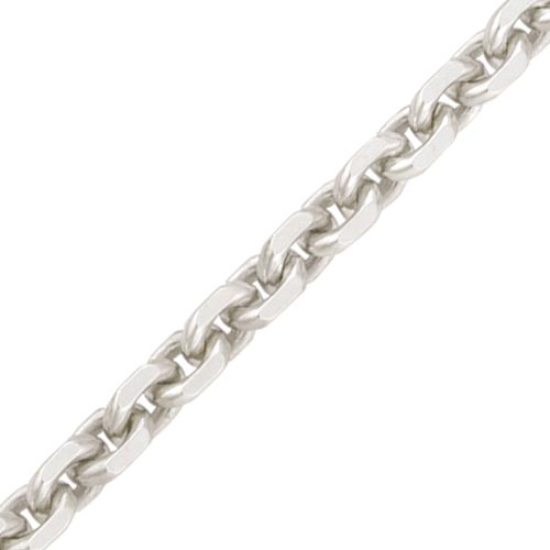 Curteis Silver 8.5 Inch Angle Filed Trace Gents Bracelet In Silver