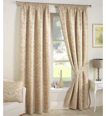 Curtina Crompton Lined Curtains 117x137cm - Natural