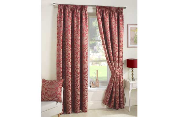 Crompton Lined Curtains 229x229cm - Red
