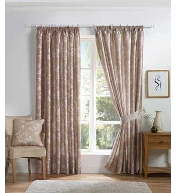 Curtina Flourish Lined Curtains 229x229cm - Natural