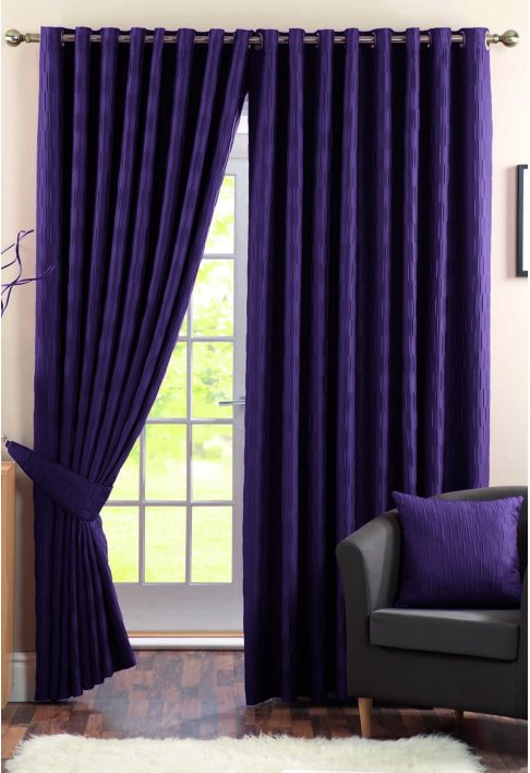 Curtina Lyons Aubergine Lined Curtains