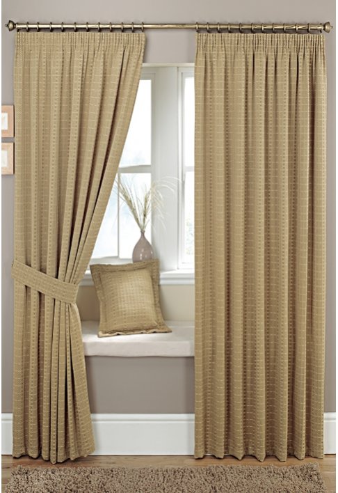 Curtina Marlowe Biscuit Lined Curtains