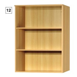curve Modern Office Furniture Low Bookcase -