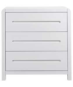 Curve Nursery Chest of Drawers - White
