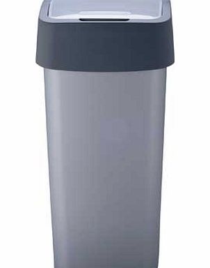 Curver 50 Litre Flip Top Kitchen Bin - Silver