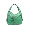 Curvety DOUBLE BREASTED TOTE BAG IN GREEN