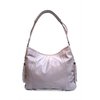 Curvety LARGE STUDDED LEATHER TUSSEL SHOULDER BAG IN LILAC