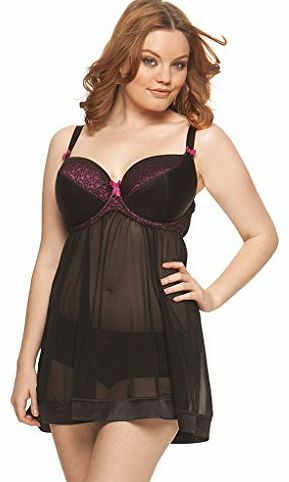 Curvy Kate Lingerie Curvy Kate Lola Black and Boysenberry Babydoll SG1907 34H