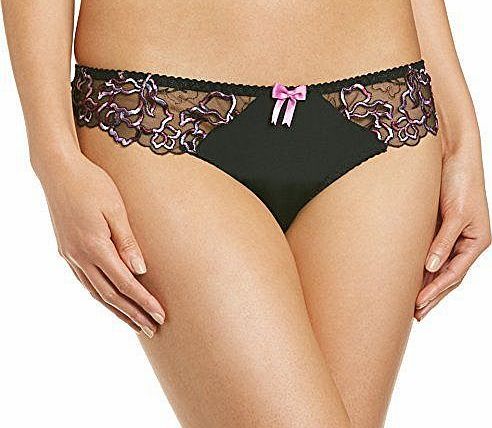 Curvy Kate Womens Carmen Thong, Black/Boysenberry, Size 16