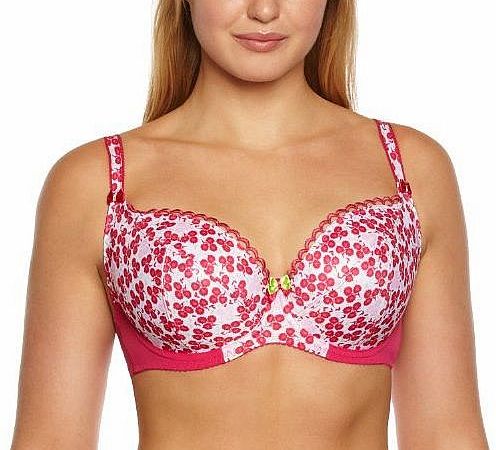 Womens Eden Balcony Floral Everyday Bra, Pink (Rose Print), 30HH