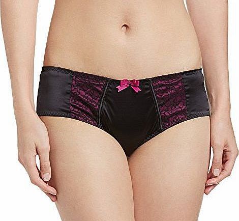 Curvy Kate Womens Lola Brief, Black/Boysenberry, Size 12
